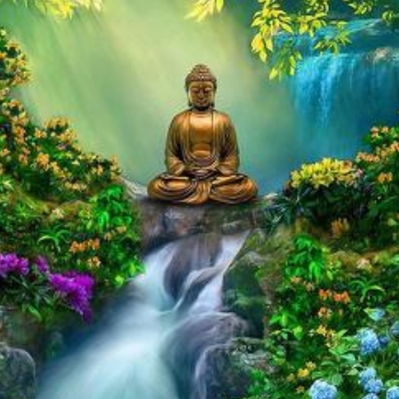 Very detailed Buddha serenity picture - Picture 2 of 2